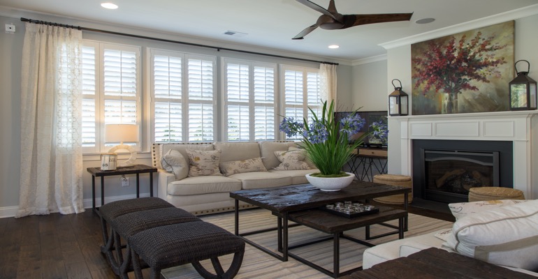 Plantation Shutters in Tampa Living Room